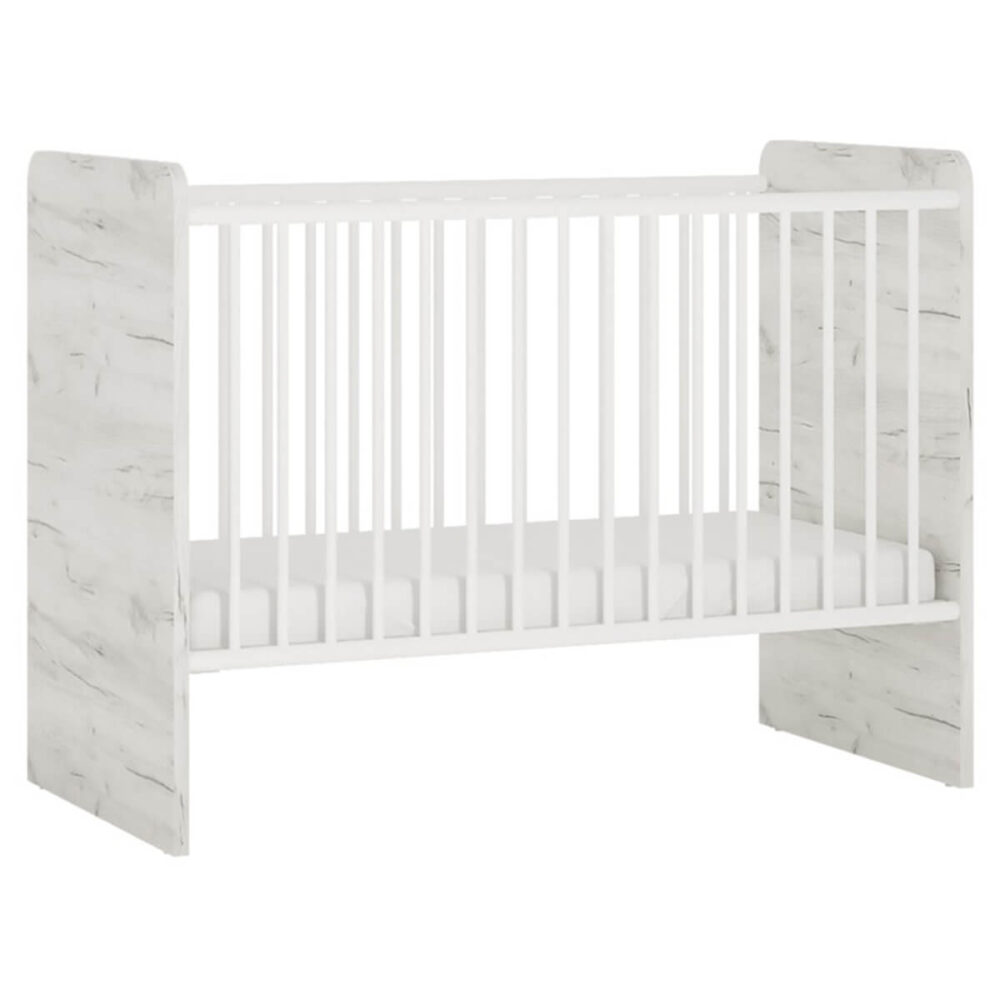 Starlight First Cot with Storage Drawer Textured White
