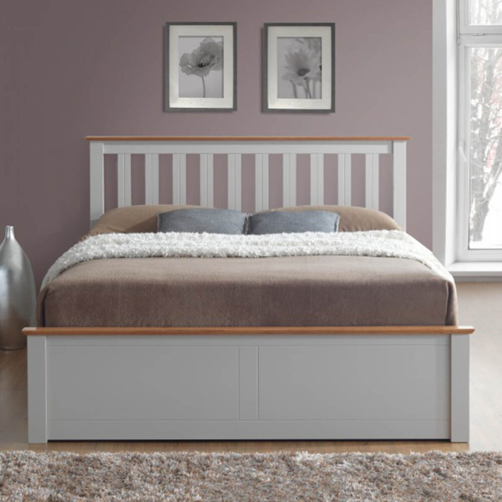 Tornio Stone Wooden Ottoman Bed 4