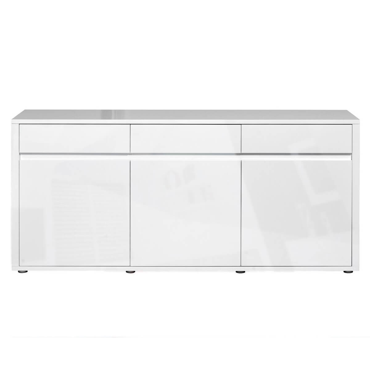 Urbana White High Gloss Sideboard 3 Drawer 3 Door FADS