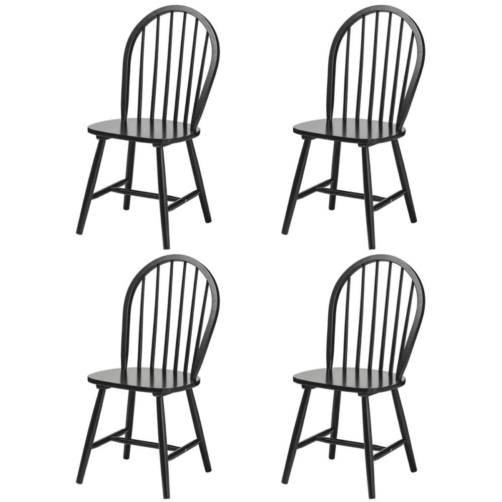 Vermont Boston Dining Chairs Black Wooden