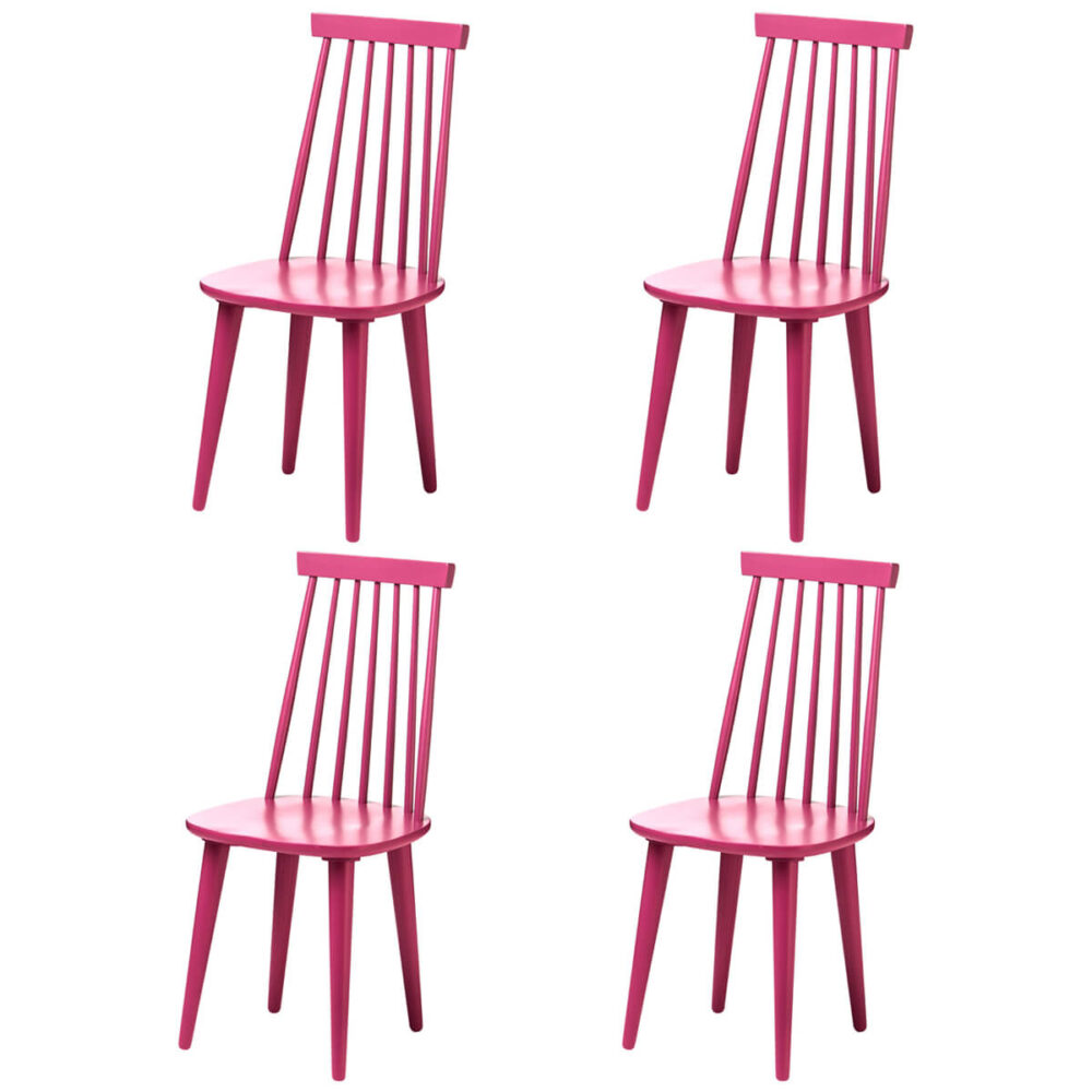 Vermont Herning Multi Colour Dining Chairs Raspberry Pink