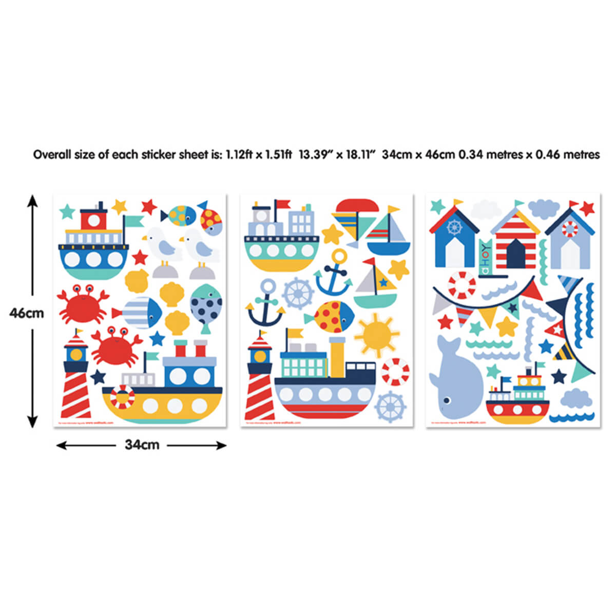 Walltastic Nautical Wall Stickers Childrens Room Decor FADS