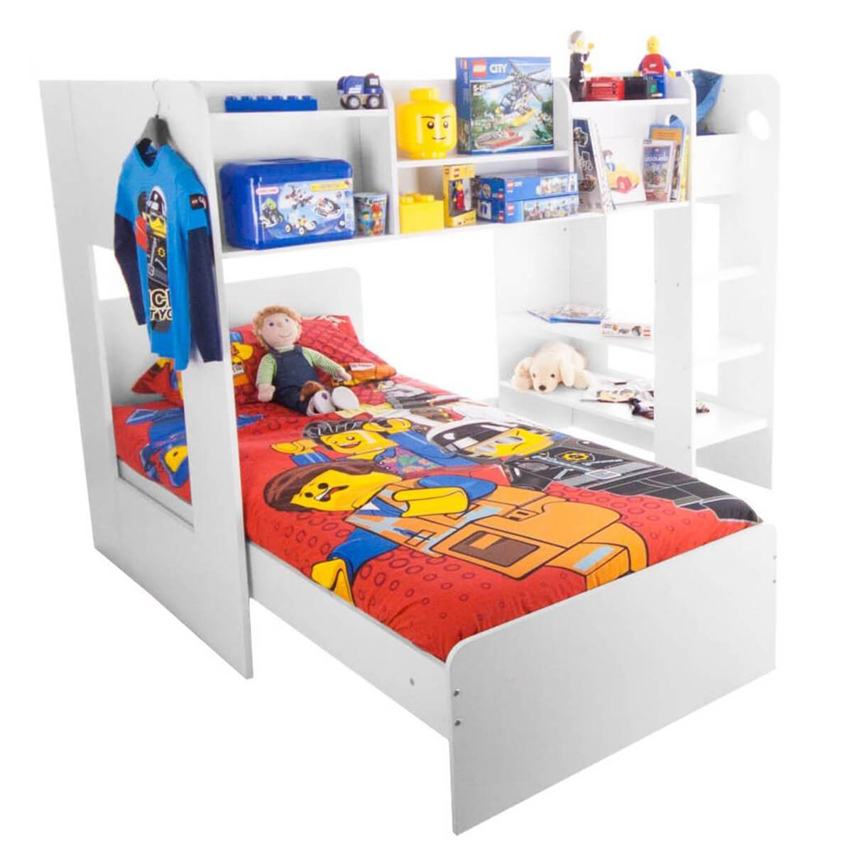 Wizard White Bunk Bed With Storage Modern Bunk Beds FADS