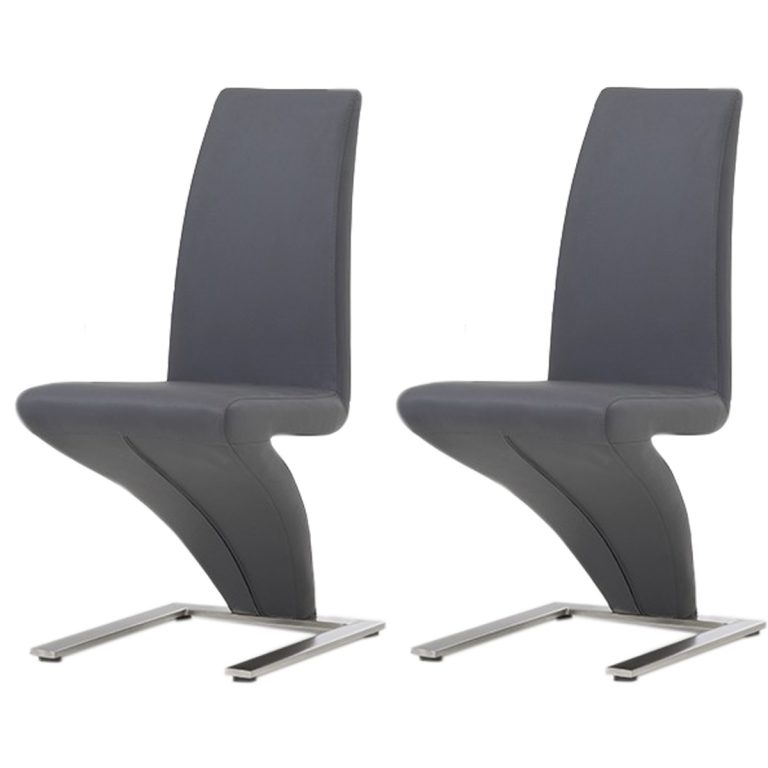 Red Z Shaped Dining Chairs Faux Leather Dining Chairs FADS