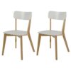 Club Birch & White Wooden Chairs