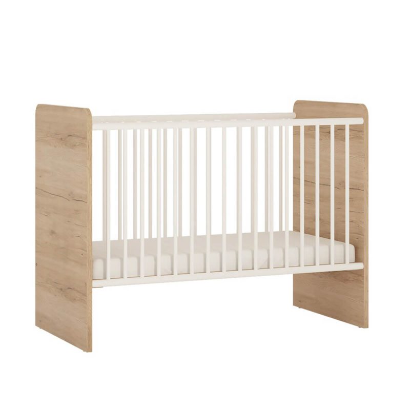 4Kids White & Oak First Cot with Storage Kids Furniture FADS
