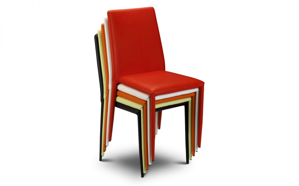 jazz multi coloured stackable chairs orange  dining chairs  fads