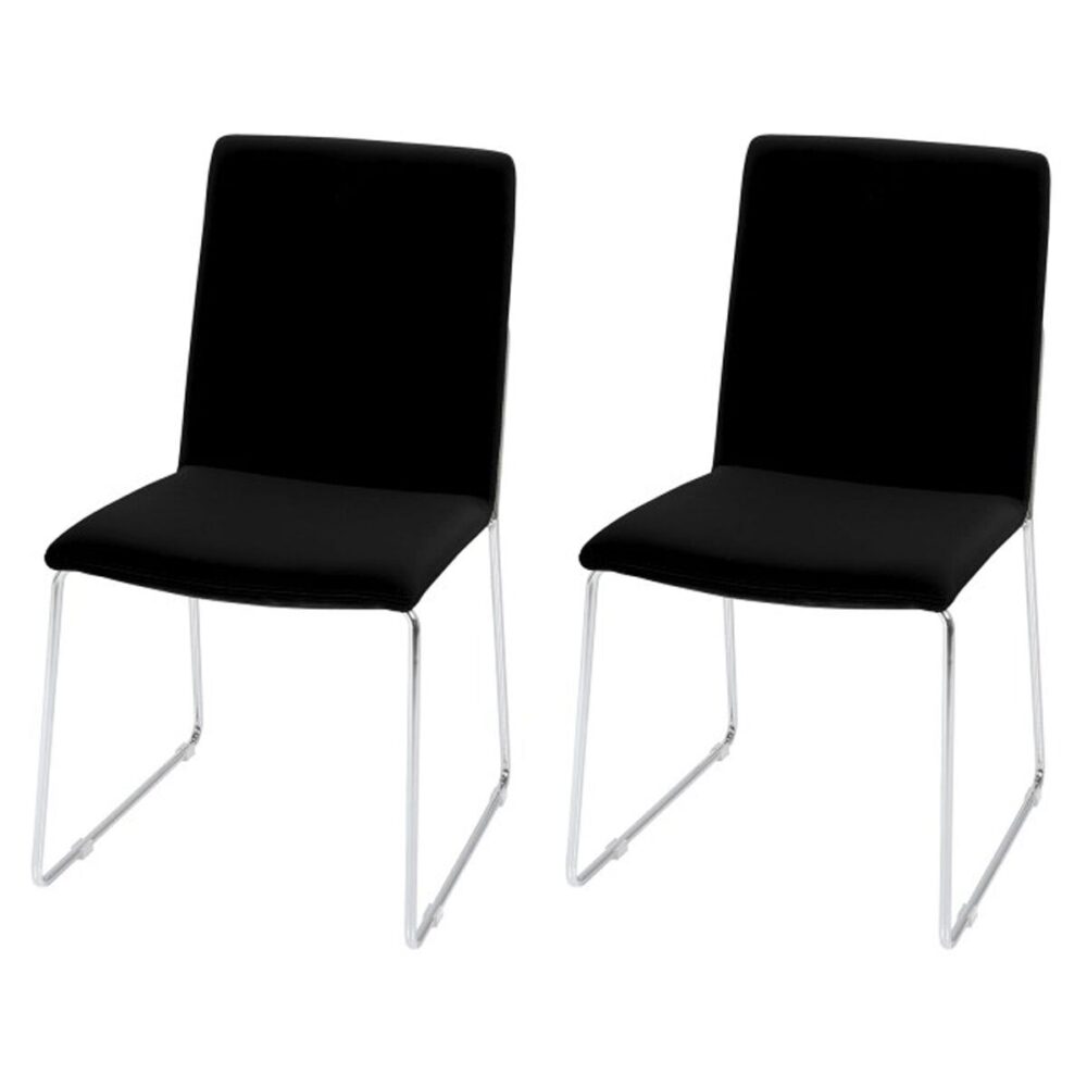 Kitos Black Dining Chairs & Chrome
