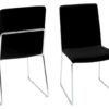 Kitos Black Dining Chairs & Chrome 1