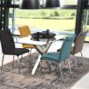 Leonora Taupe Faux Leather Dining Chairs 2