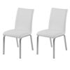 Leonora White Faux Leather Chairs