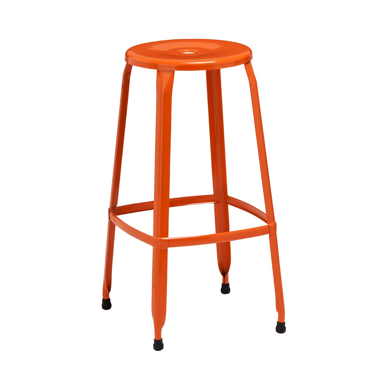 Orange metal bar stools deals