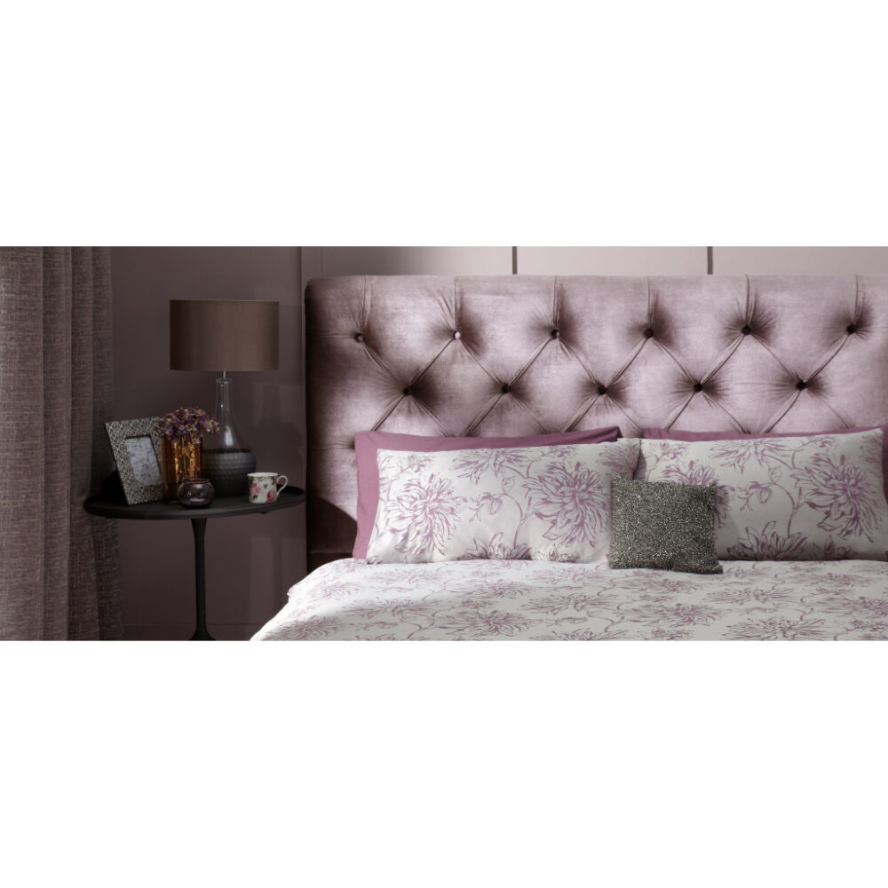 Alexandra Lilac Fabric Bed Frame 7
