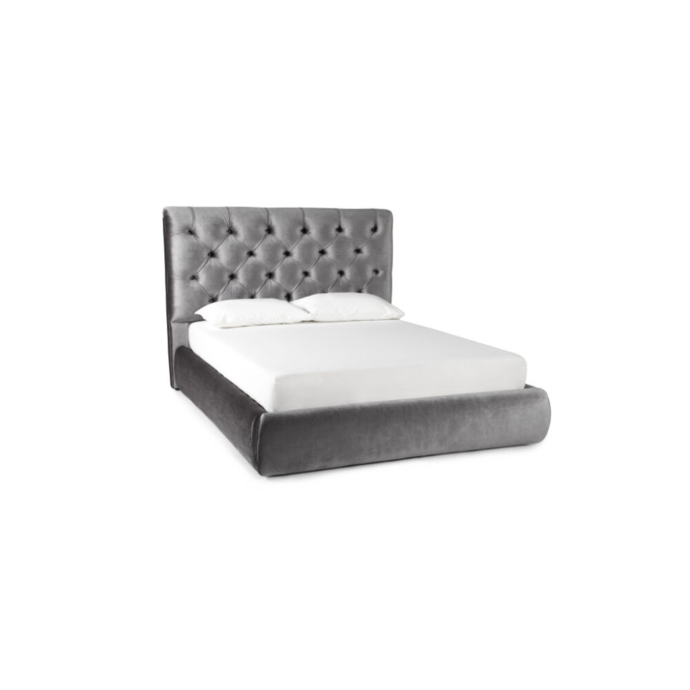 Alexandra Silver Fabric Bed Frame