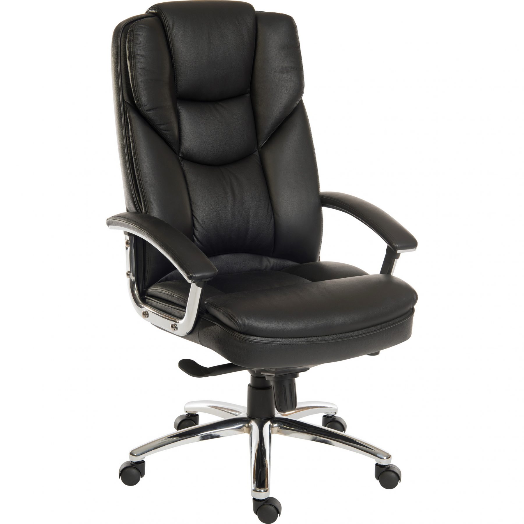 Bromley Luxury Italian Leather Black Office Chair | Home ...