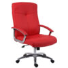 Cannes contemporary office chair red leather 1
