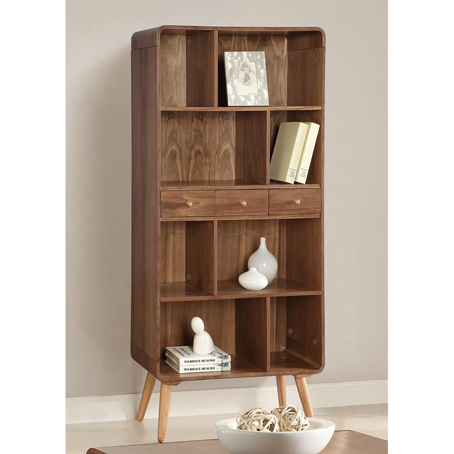 Jual Scandinavian Walnut Bookcase In Walnut & Ash | FADS Jual Scandinavian Walnut Bookcase In Walnut & Ash | FADS