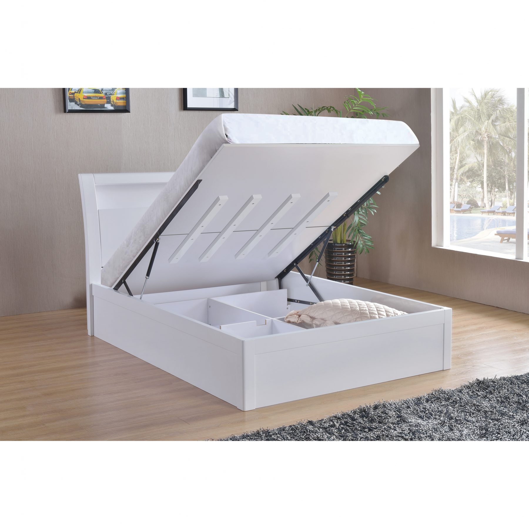 White high gloss toy box discount