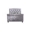 Toulouse Silver Crushed Velvet Sleight Bed 1