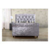 Toulouse Silver Crushed Velvet Sleight Bed 3