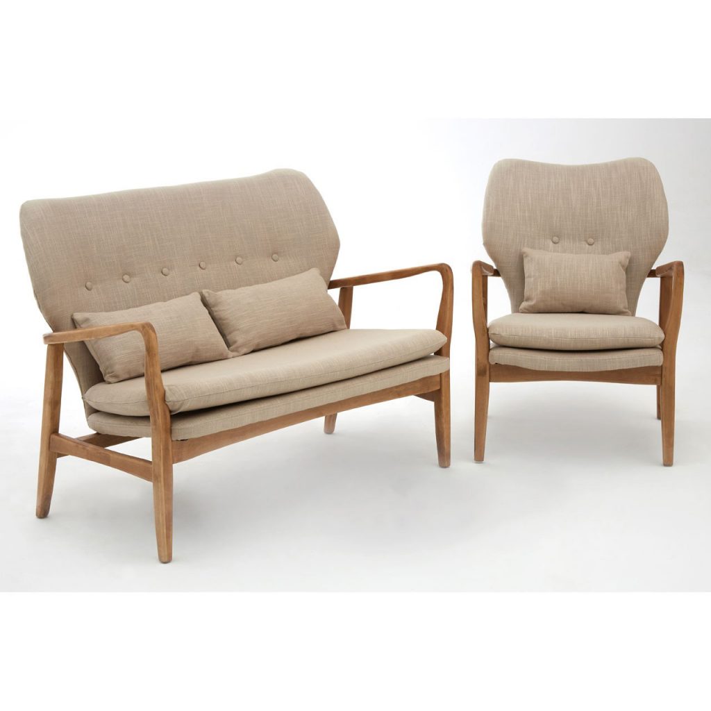 Oslo 2 Seater Sofa Oatmeal Scandi Style FADS.co.uk