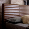 Ezra Tan Bonded Leather Bed Frame 1