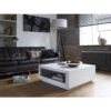 Matt white coffee table  Contemporary-Square-Coffee-Table—Savoye-WHITE-with-STONE-accent-2 – Copy