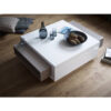 Matt white coffee table Matt white coffee table Contemporary-Square-Coffee-Table---Savoye-WHITE-with-STONE-accent-3 - Copy