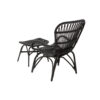Cuba Rattan armchair & footstool black at FADS.co.uk