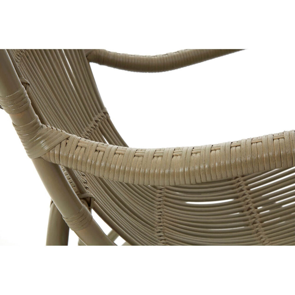Cuba Rattan armchair & footstool grey at FADS.co.uk
