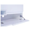 matt white tv media unit  Designer-White-TV-Stand—Low-TV-Sideboard—Savoye-WHITE-with-STONE-accent-3
