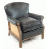 Farley-armchair-leather-with-hessian-back---black-1