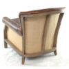 Farley-leather armchair with-hessian-back—brown-3