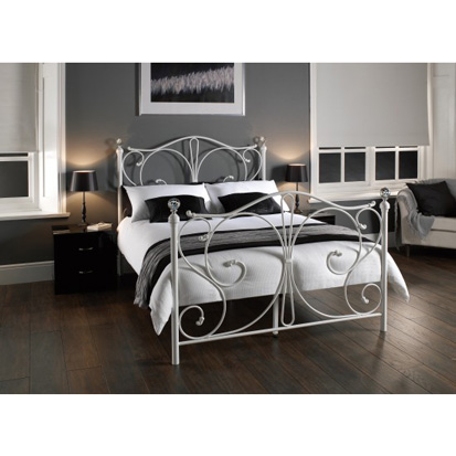 Firenze Metal Bed Frame With Crystal, Metal Bed Frame King Size Uk