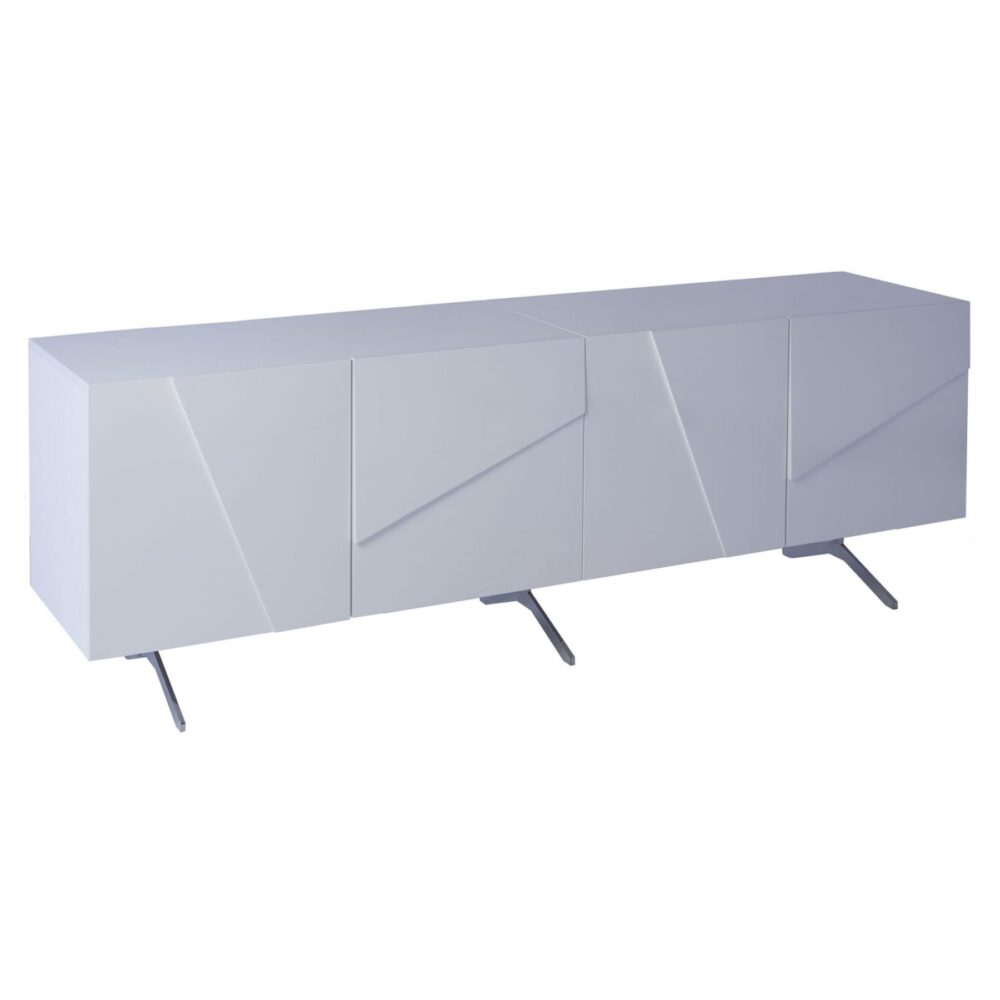 Glacier white high gloss 4 door sideboard Gillmore Space FADS Furniture & Design Studio