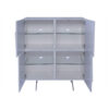 Glacier tall sideboard 4 door white high gloss Gillmore Space at FADS Furniture & Design Studio