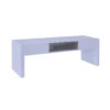 Low-TV-stand--table---Savoye-WHITE-with-STONE-accent