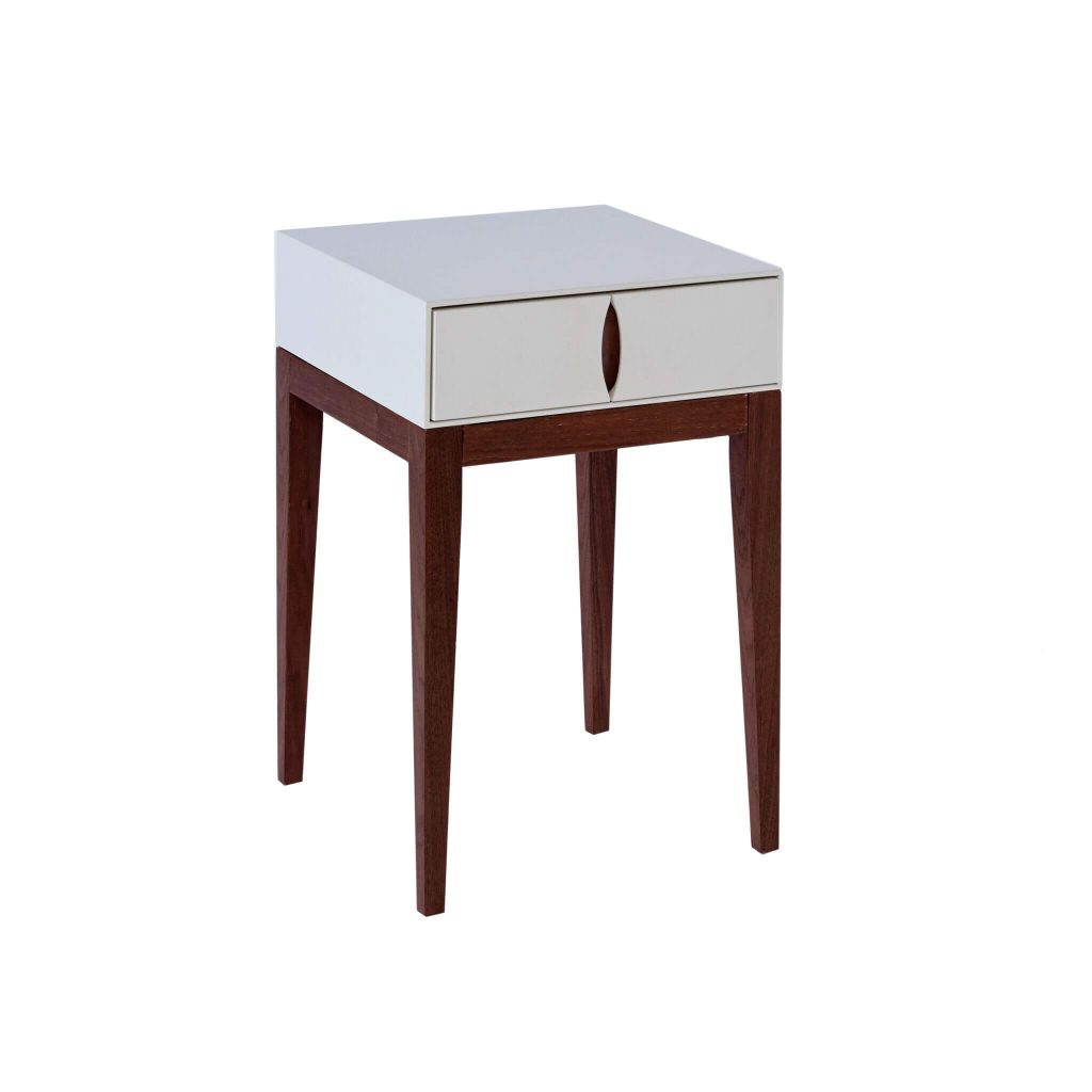 Mitra White & Oak Bedside Table Bedroom Furniture FADS