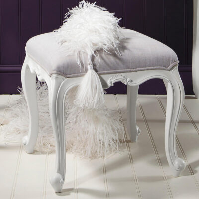 Madeleine chalk dressing table stool