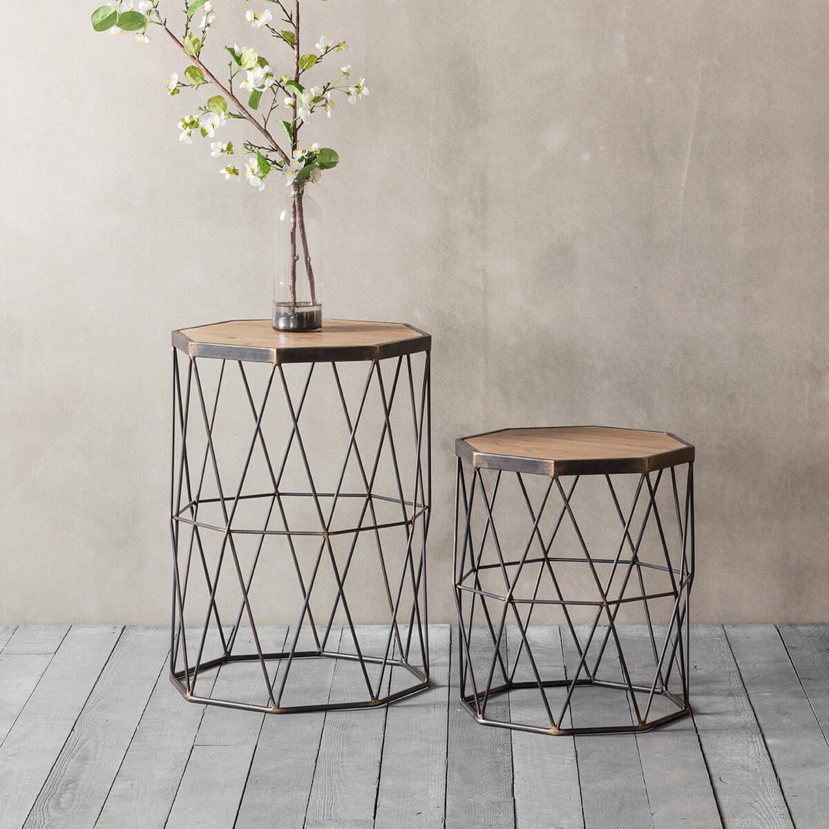 Wesley Wire Work Side Tables Industrial Style FADS
