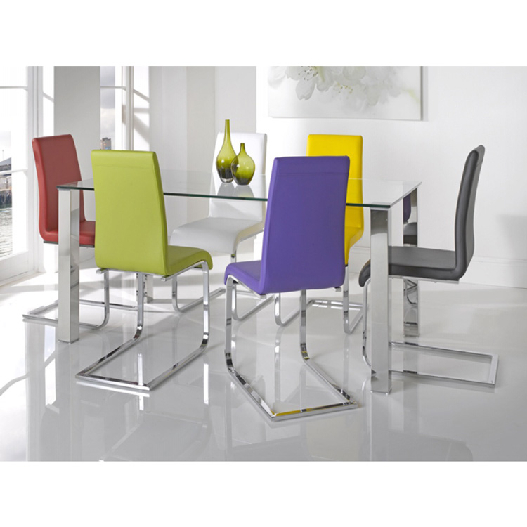 Mezzi Rectangular Modern Glass Dining Set Sets Fads Mezzi Dining Table Multi Colour Chairs