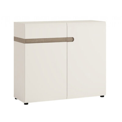 Mode-sideboard-2-door-and-one-drawer-white-gloss-and-oak