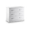 Novello-3-drawer-white chest of drawers