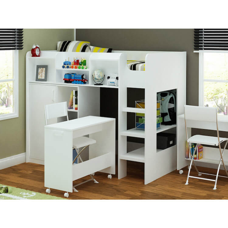 Wizard Single High Sleeper Bed Workstation FADS