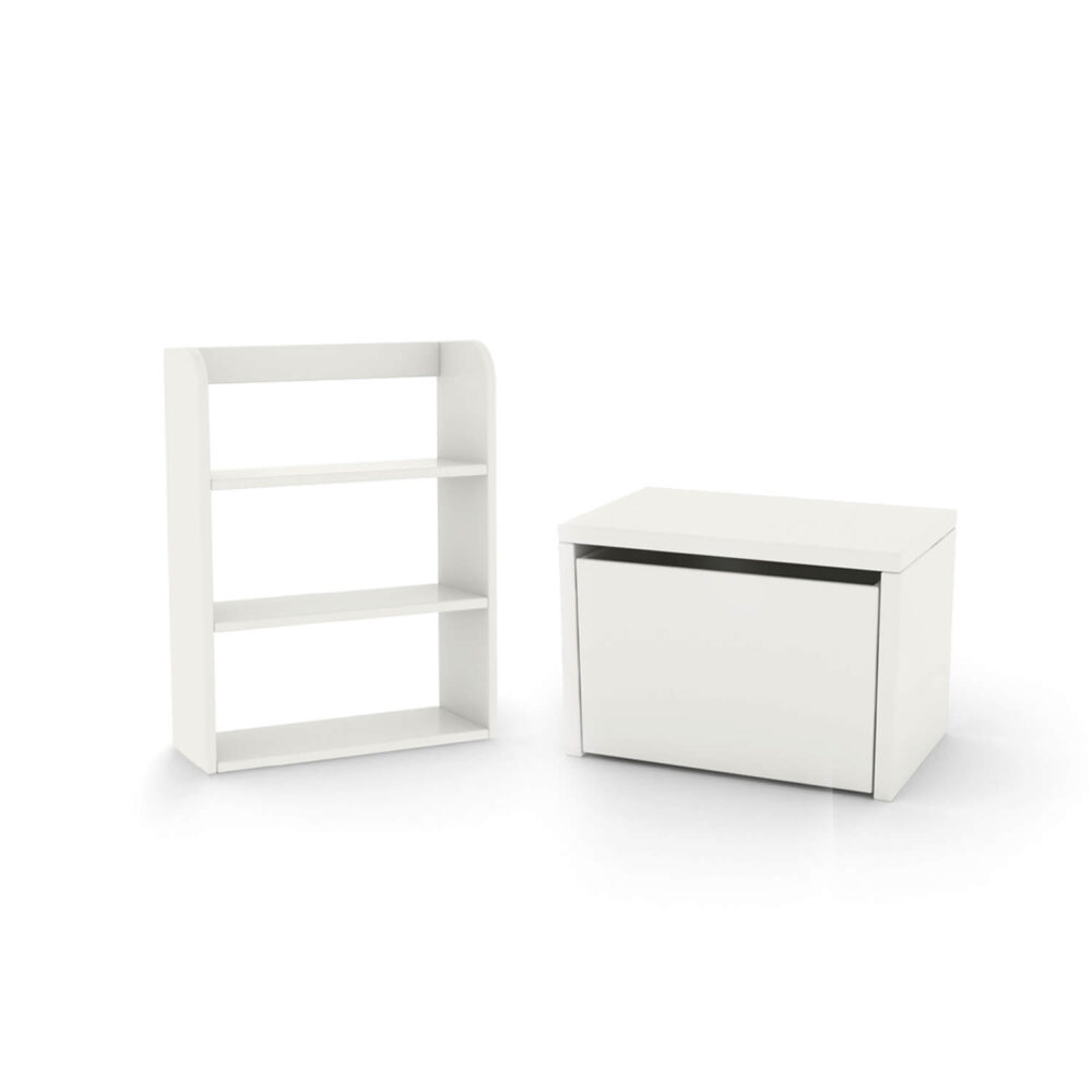 flexa-bundle-bench-bookcase-white
