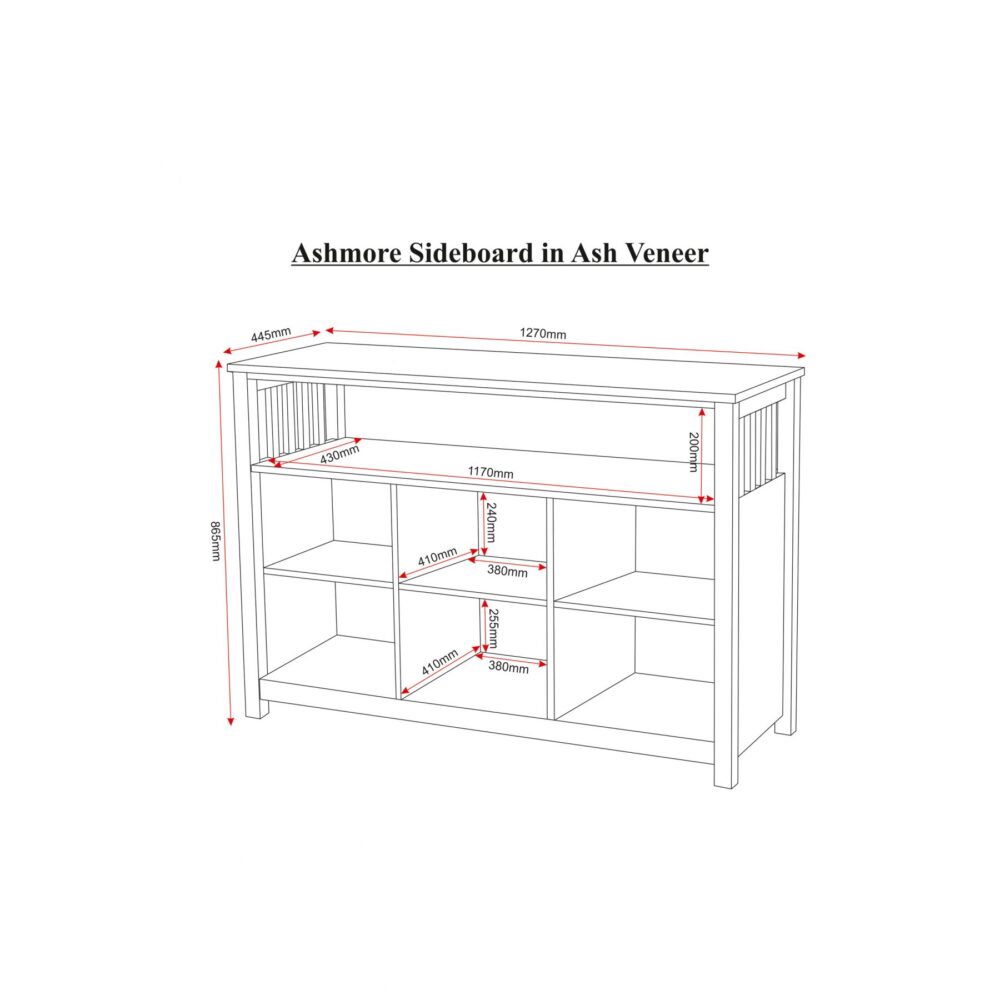 ashmore sideboard dimensions