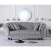 Emma Chesterfield Grey Three Seater Sofa