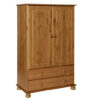 Copenhagen-pine-wardrobe-2-drawer-2-door