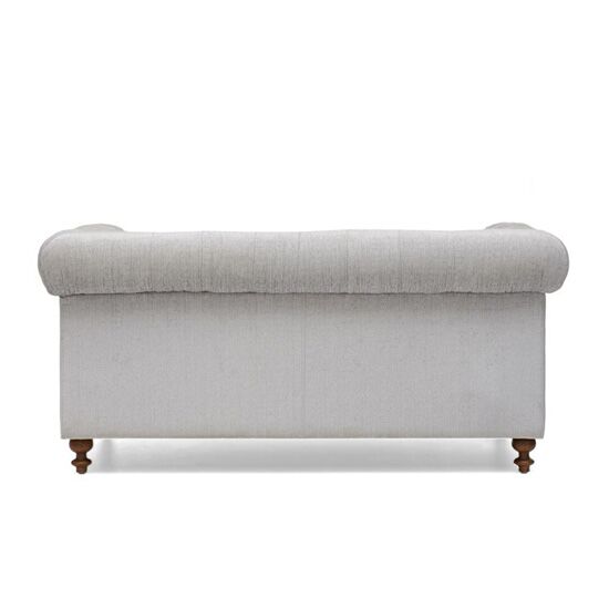 Juliette Grey Fabric 2 Seater Chesterfield Sofa Back