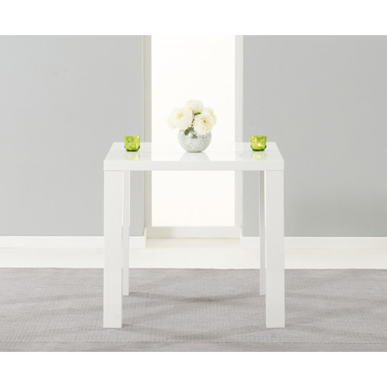 Ava Square Gloss Dining Table White 2, How Big Of Round Table To Seat 80cm